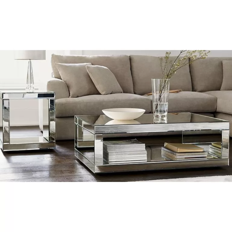 Chevet de lit miroir bout de canapé design Monaco<Meubles Moss Clearance
