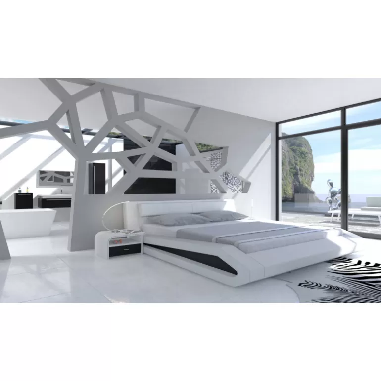 Chevet design en simili cuir - Store<Meubles Moss Best Sale