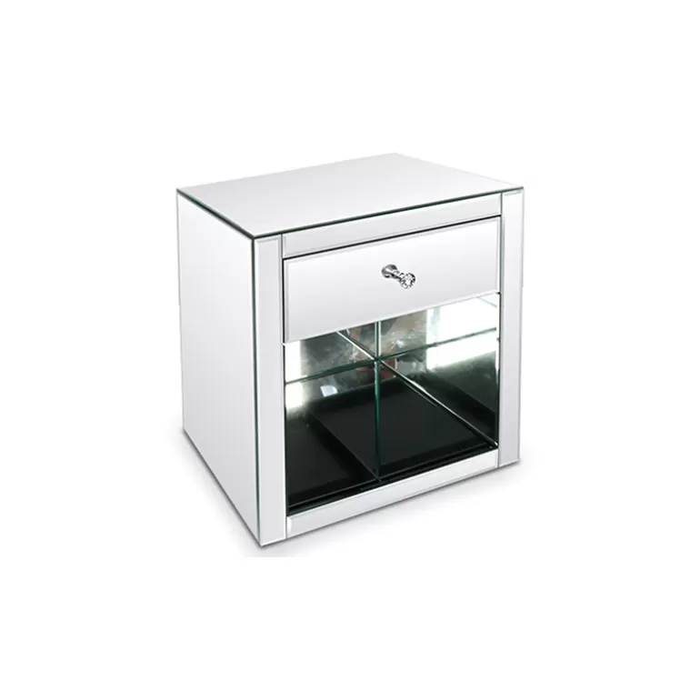 Chevet miroir un tiroir Alice<Meubles Moss Fashion