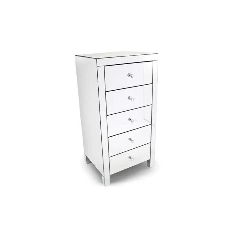 Chiffonnier 5 tiroirs design miroir - Aimone H121<Meubles Moss Best