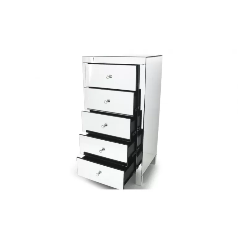 Chiffonnier 5 tiroirs design miroir - Aimone H121<Meubles Moss Best
