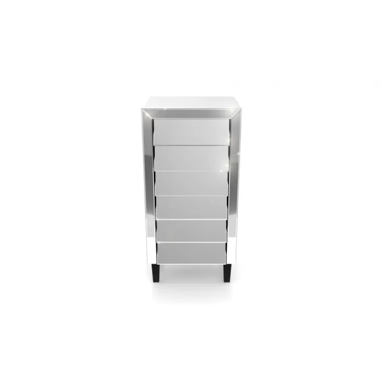 Chiffonnier 6 tiroirs design miroir - Inesia H120<Meubles Moss Cheap