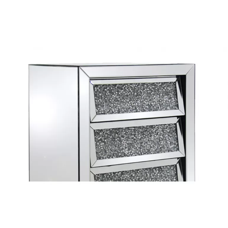Chiffonnier 5 tiroirs miroir et strass - Manihi H121<Meubles Moss Hot