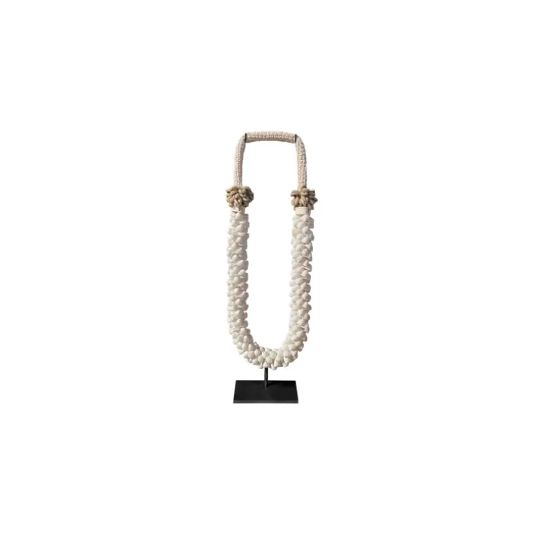 Collier décoratif blanc coquillages style ethnique - Morena blanc<Meubles Moss Fashion