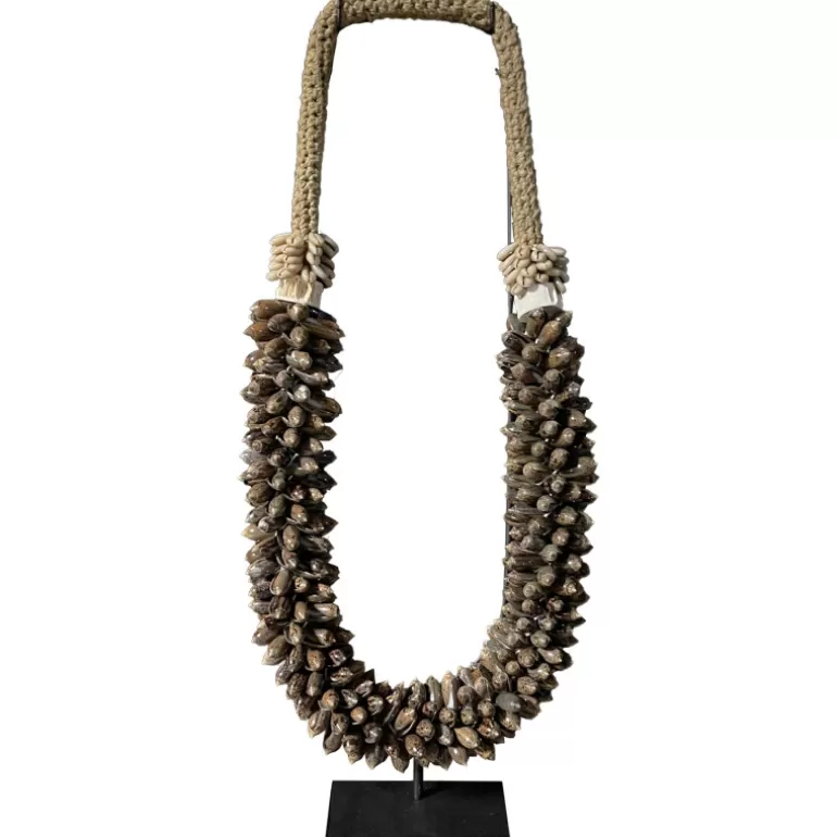 Collier décoratif marron coquillages style ethnique - Morena Marron<Meubles Moss Hot