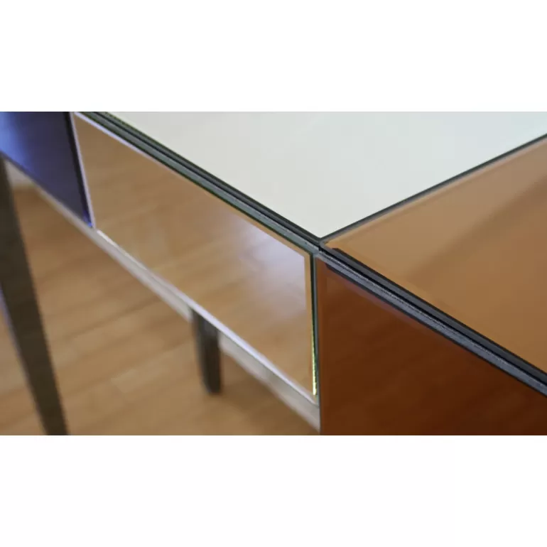 Console 2 tiroirs miroirs multicolores - Mona 120cm<Meubles Moss Clearance