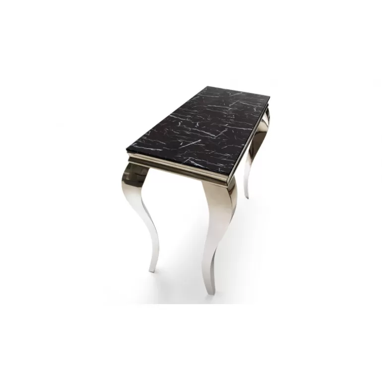 Console baroque rectangulaire effet marbre moderne - Betty<Meubles Moss Hot