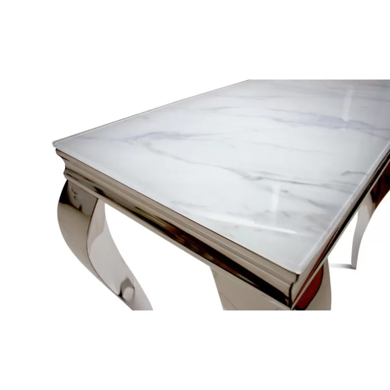 Console baroque rectangulaire effet marbre moderne - Betty<Meubles Moss Sale