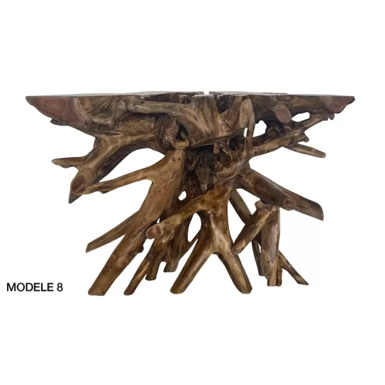 Console bois racine de teck naturel - Bali 130cm<Meubles Moss Shop