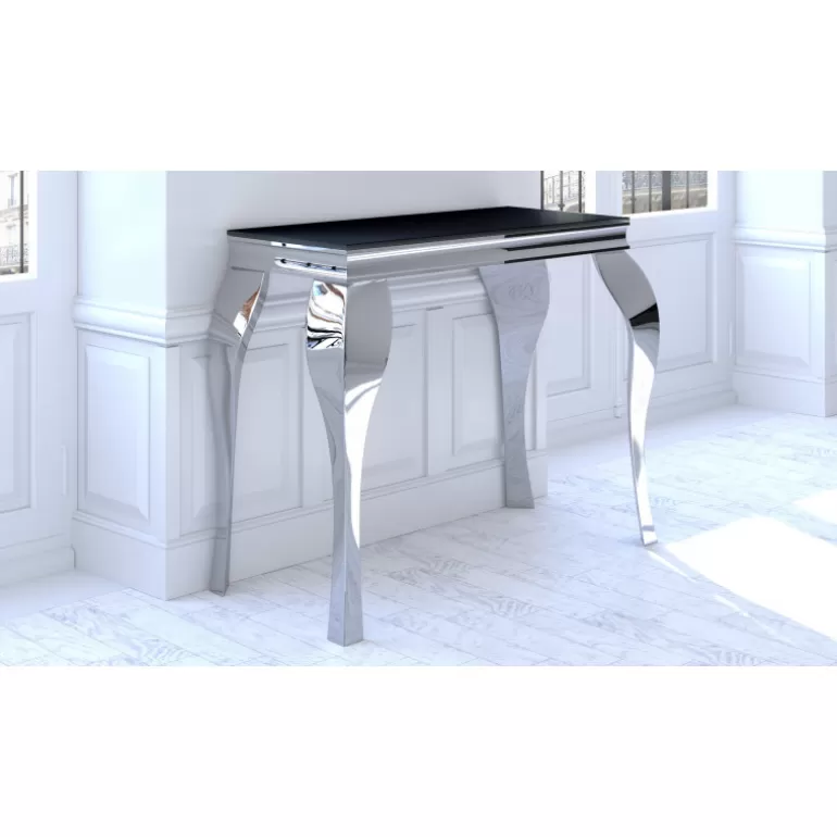 Console laquée baroque rectangulaire moderne - Betty<Meubles Moss Outlet