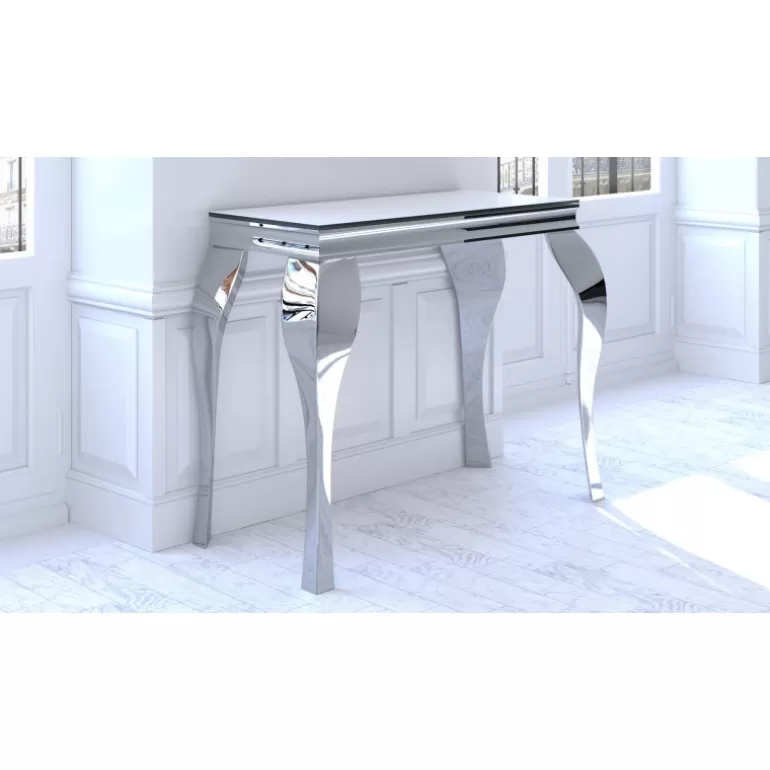 Console laquée baroque rectangulaire moderne - Betty<Meubles Moss Discount