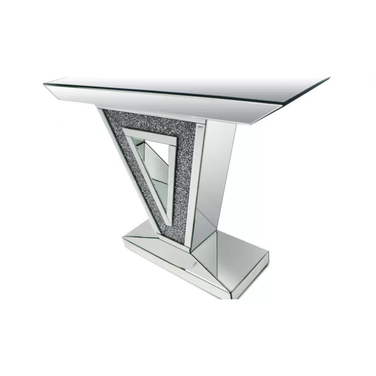Console miroir et strass en forme de V - Manihi 120cm<Meubles Moss Cheap