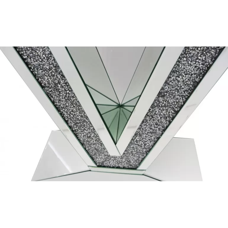 Console miroir et strass en forme de V - Manihi 120cm<Meubles Moss Cheap