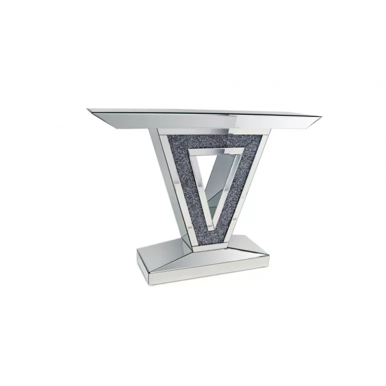 Console miroir et strass en forme de V - Manihi 120cm<Meubles Moss Cheap