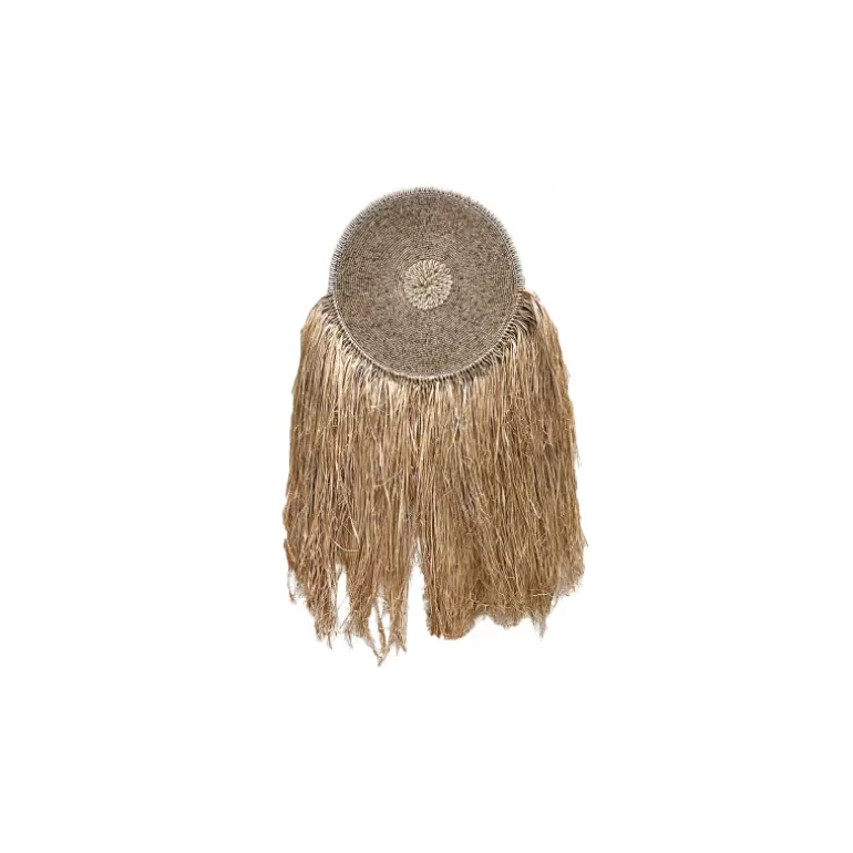 Décoration murale bohème raphia et coquillages Diamètre 50 cm - Soka Beige<Meubles Moss Store