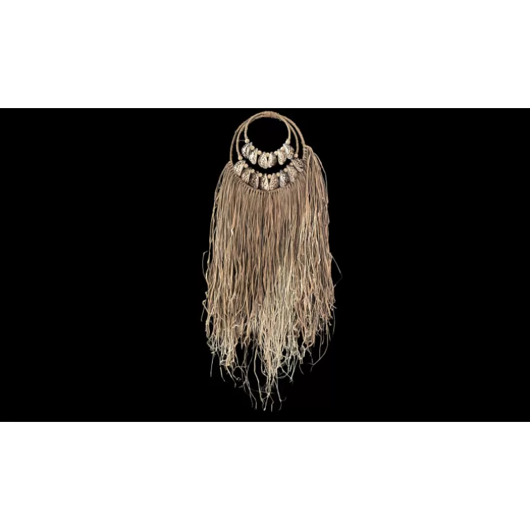 Décoration murale en raphia et coquillages - Baila<Meubles Moss Online