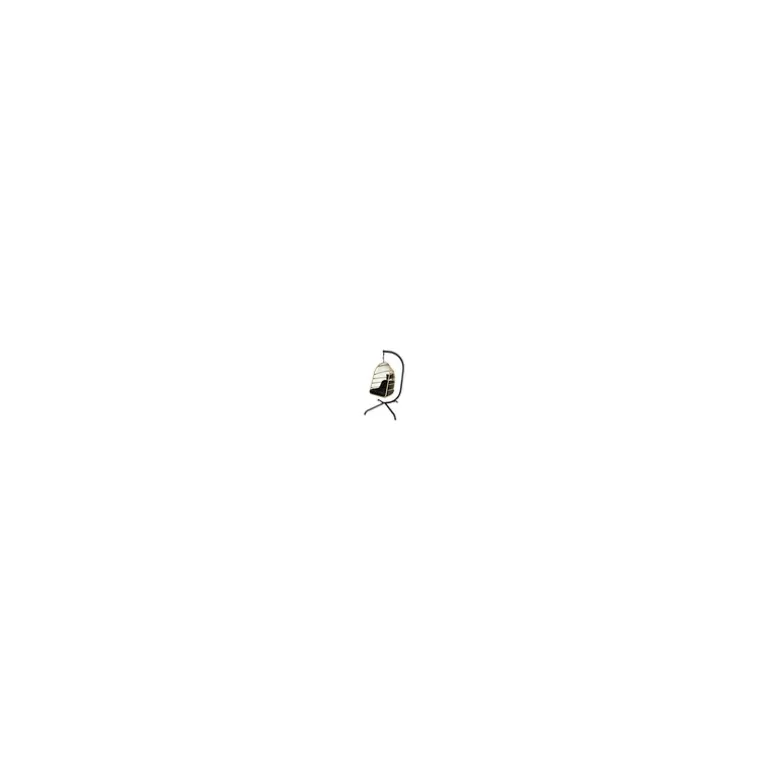 Fauteuil boule suspendu en rotin pied métal noir - Kanpur<Meubles Moss Hot