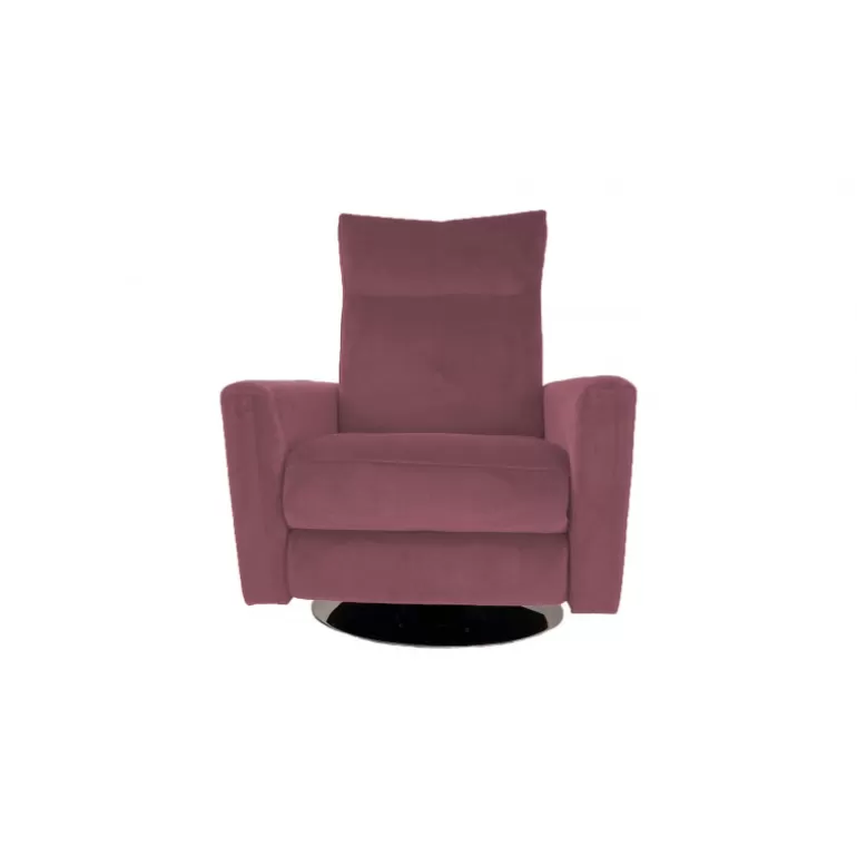Fauteuil design relax pivotant en velours - Milan<Meubles Moss Cheap