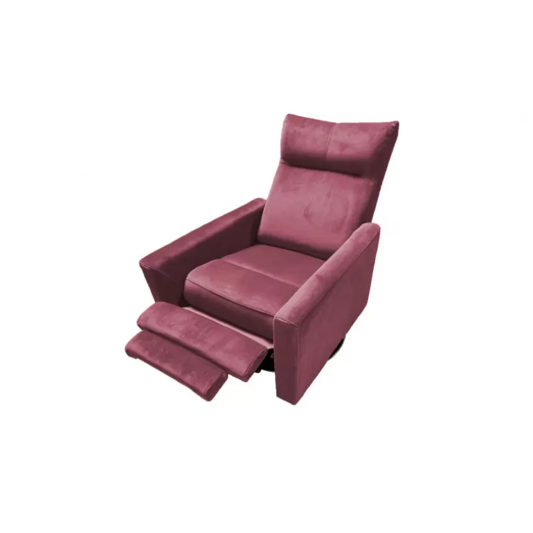 Fauteuil design relax pivotant en velours - Milan<Meubles Moss Cheap