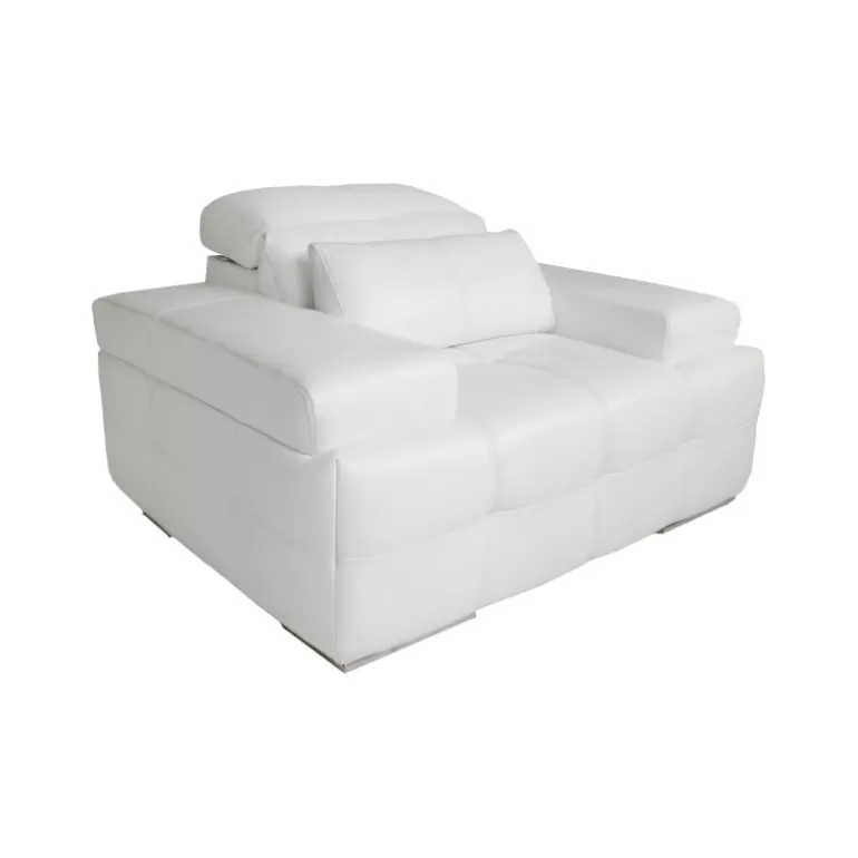 Fauteuil en cuir capitonné - Nobel<Meubles Moss Online