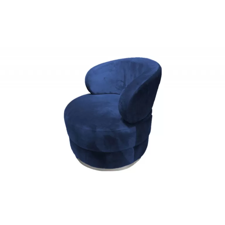 Fauteuil en velours design pivotant à 360 degrés - Groove Velours<Meubles Moss Discount