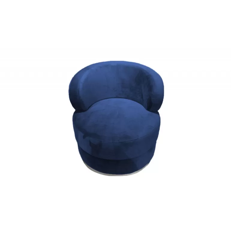 Fauteuil en velours design pivotant à 360 degrés - Groove Velours<Meubles Moss Discount