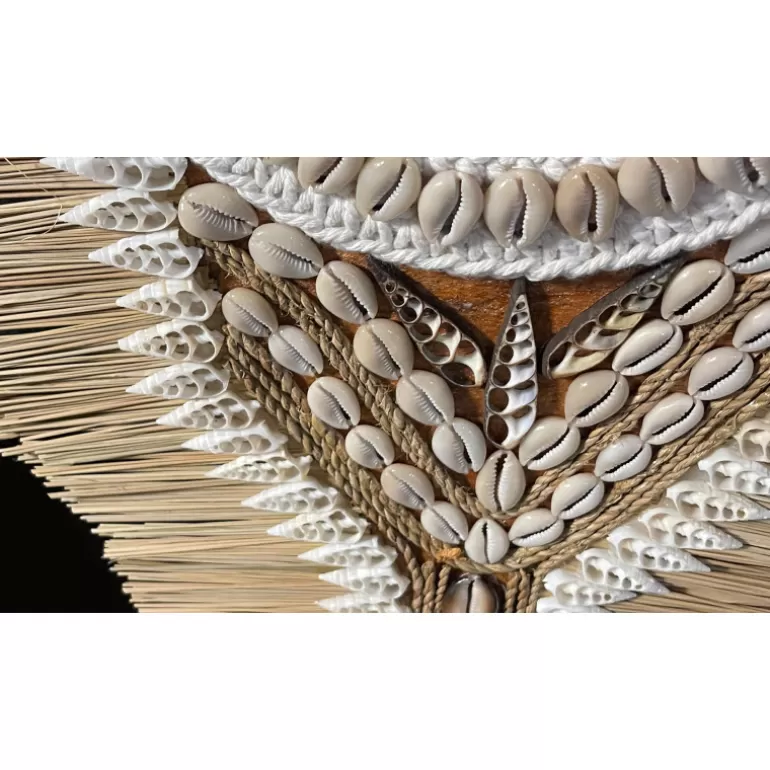 Figure décorative collier coquillages et raphia en forme de buste - Helios<Meubles Moss Sale