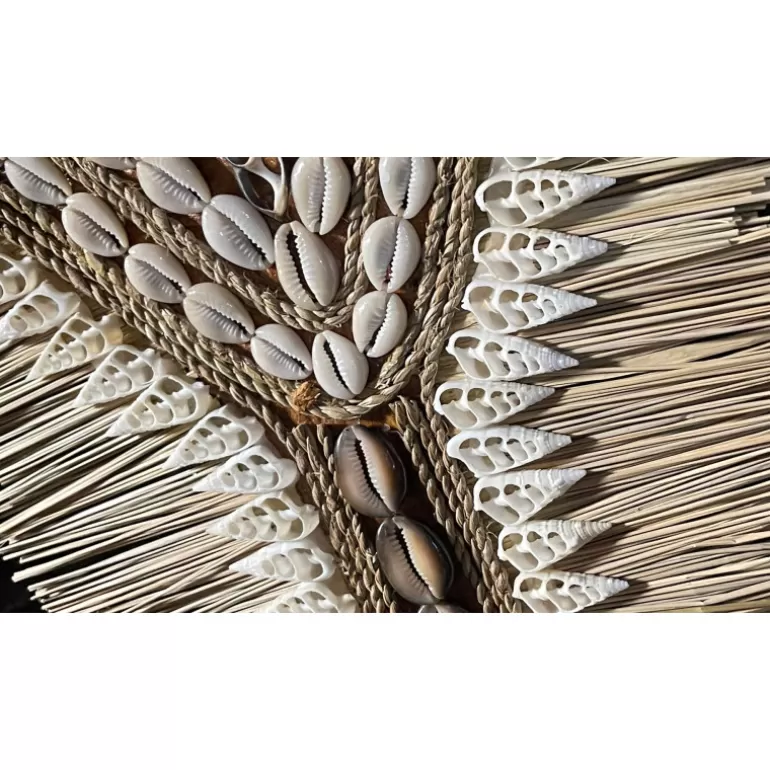 Figure décorative collier coquillages et raphia en forme de buste - Helios<Meubles Moss Sale