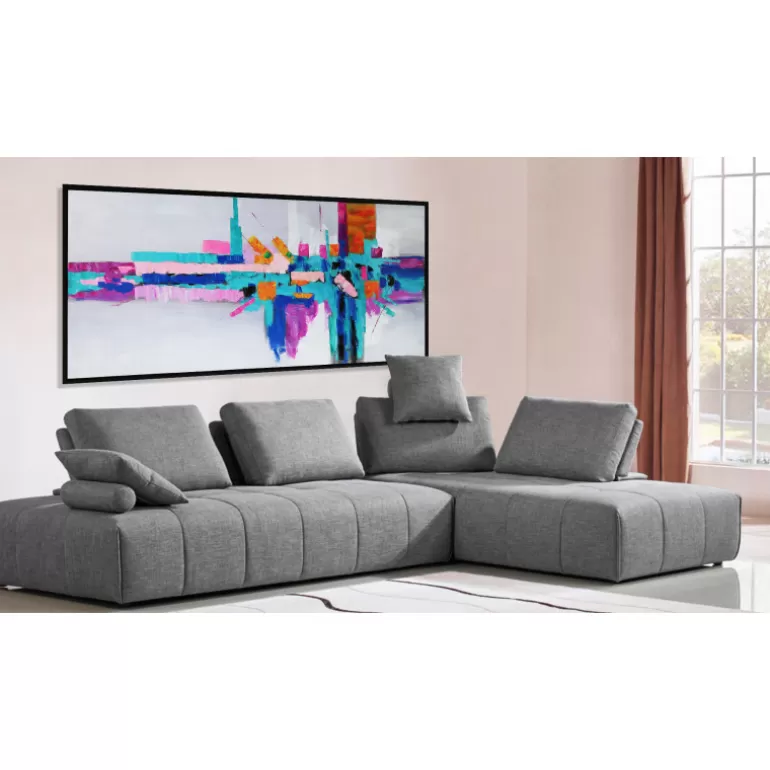 Grand Tableau glossy peinture à l'huile 195x95 cm - Kampala<Meubles Moss Clearance