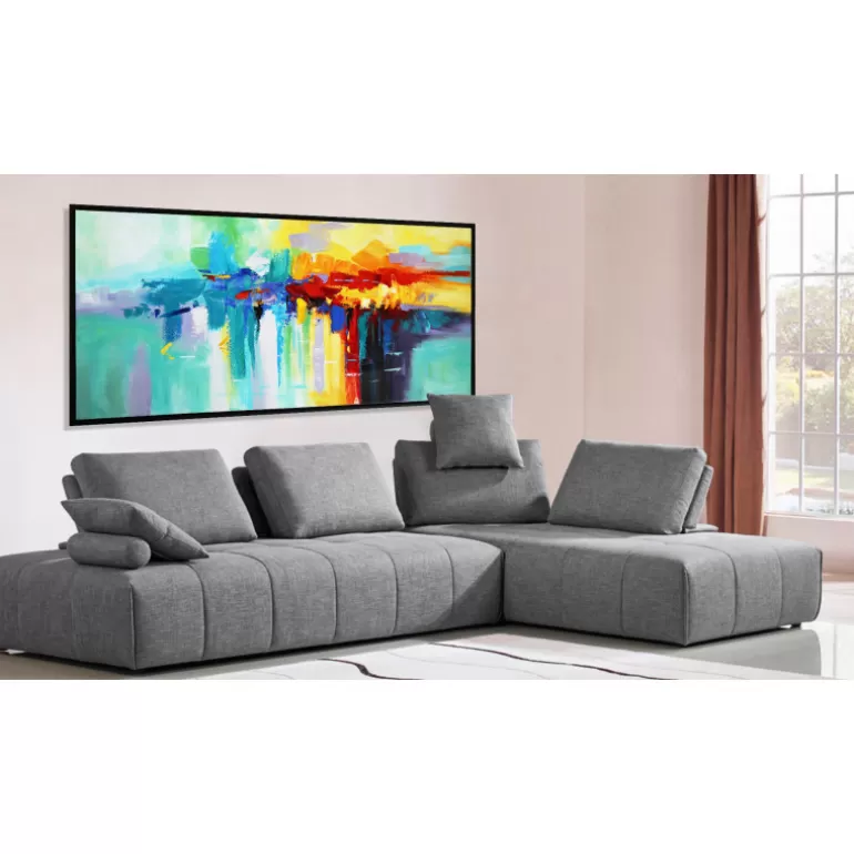 Grand Tableau glossy peinture à l'huile 195x95 cm - Lusaka<Meubles Moss Flash Sale
