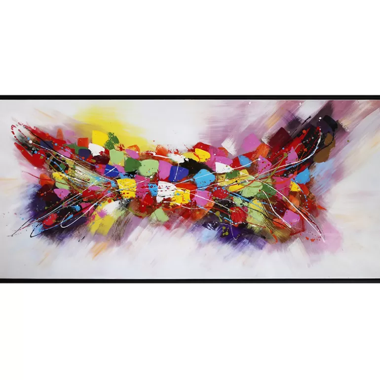 Grand Tableau glossy peinture à l'huile 195x95 cm - Maputo<Meubles Moss Shop