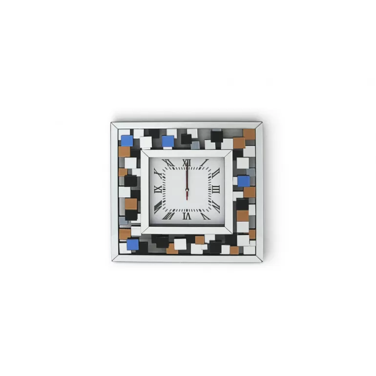 Horloge multicolore - Mona<Meubles Moss Cheap