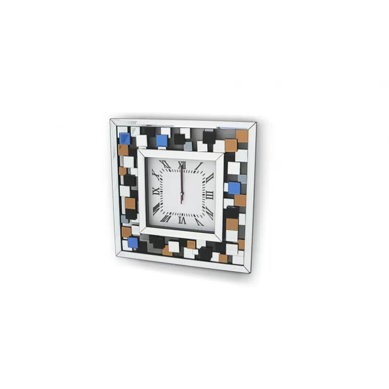 Horloge multicolore - Mona<Meubles Moss Cheap