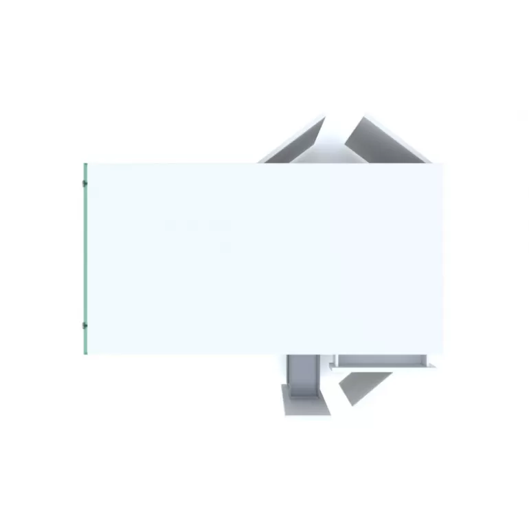 Ilot central de cuisine avec pied en verre - Crystalline 150x80<Meubles Moss Cheap