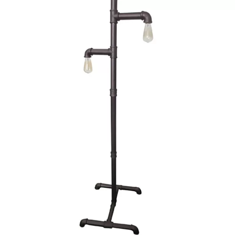 Lampadaire tube métal industriel - Cali<Meubles Moss Fashion