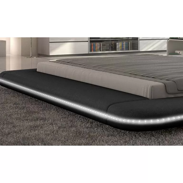 Lit bicolore design contemporain éclairage Led - Pilow<Meubles Moss Clearance