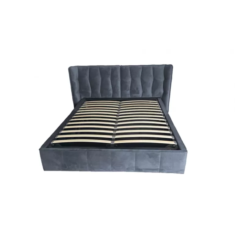 Lit coffre en Velours capitonné design 160 x 200 - Abulis<Meubles Moss Best