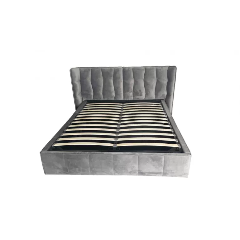 Lit coffre en Velours capitonné design 160 x 200 - Abulis<Meubles Moss Fashion