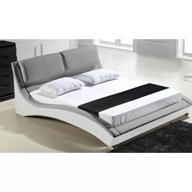 Lit design avec appuies-tête relevable en simili - Ideal<Meubles Moss Cheap