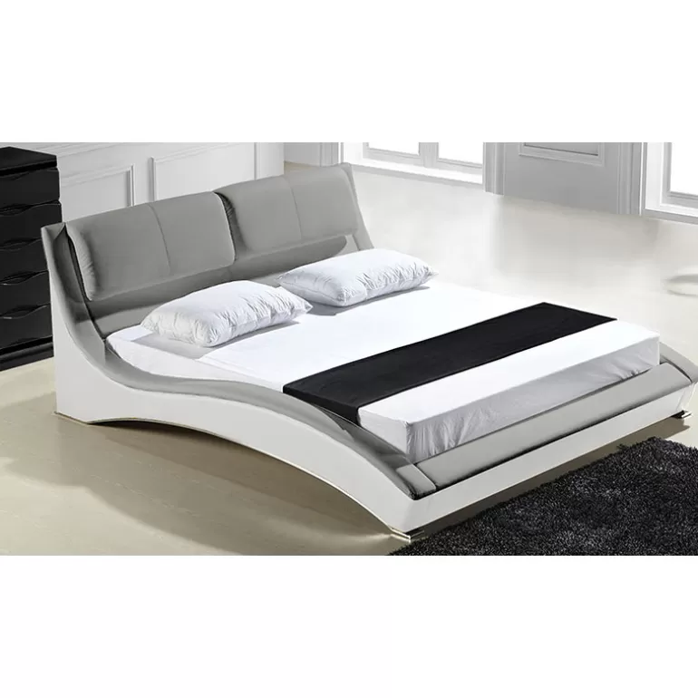 Lit design avec appuies-tête relevable en simili - Ideal<Meubles Moss Cheap