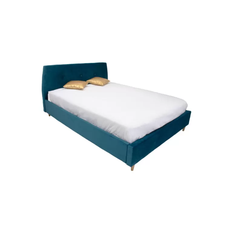 Lit velours capitonné design 160 x 200 - Zalaris<Meubles Moss Cheap