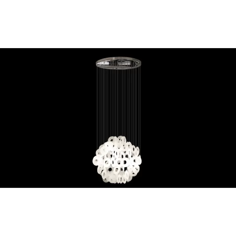 Lustre à pampilles rondes design en verre - Disc<Meubles Moss Clearance