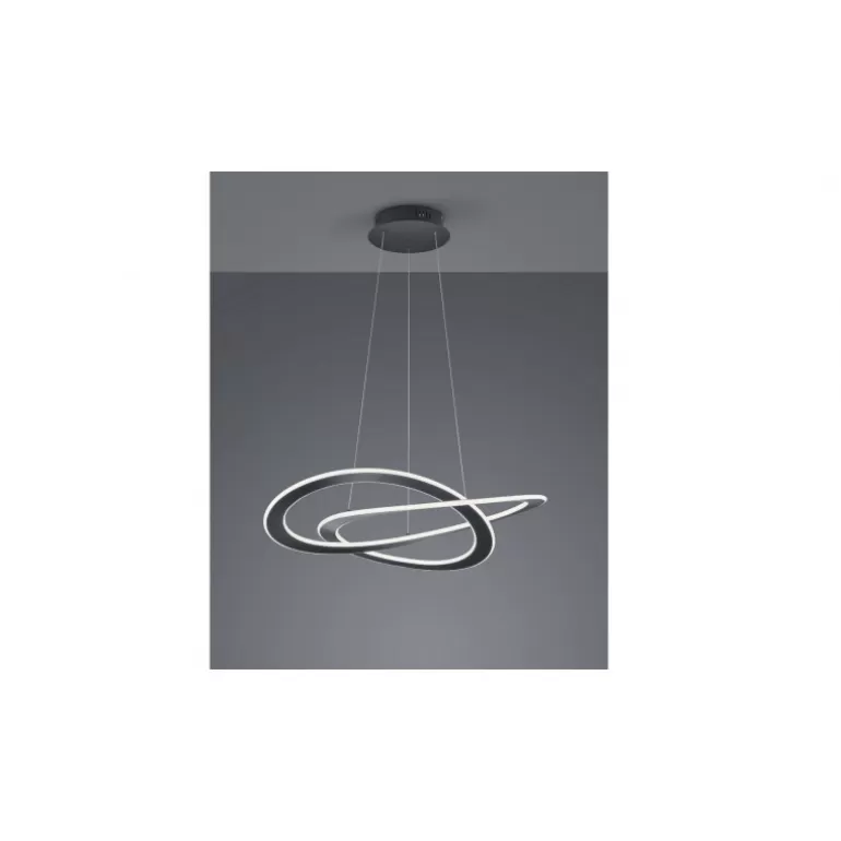 lustre design en métal et led anthracite anneaux- Oakland<Meubles Moss Sale