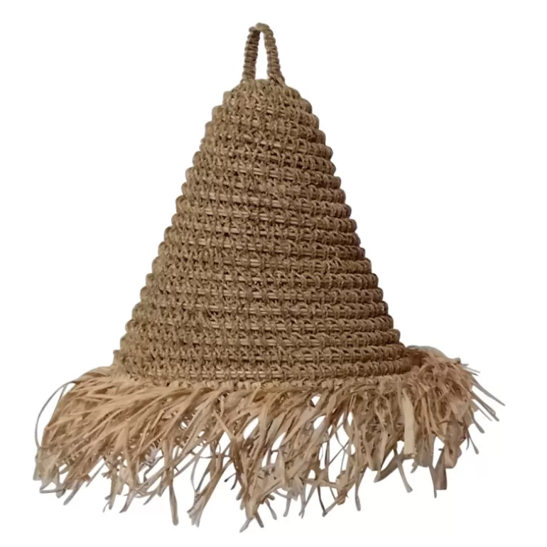 Lustre paille en fibre naturelle rotin beige 3 tailles disponibles - Paco<Meubles Moss Cheap