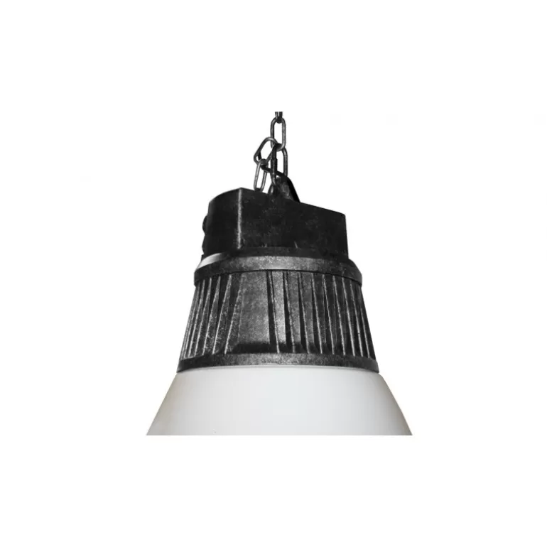 Lustre style industriel en métal blanc mat - Kerwan<Meubles Moss Best