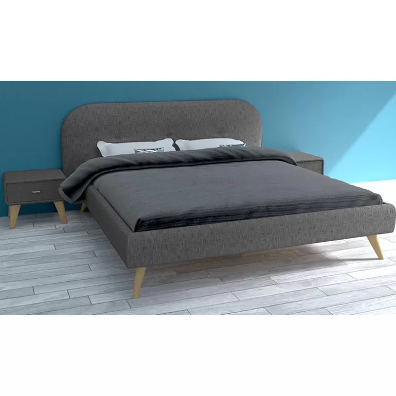 Mariyas - Lit scandinave tissu design<Meubles Moss Online