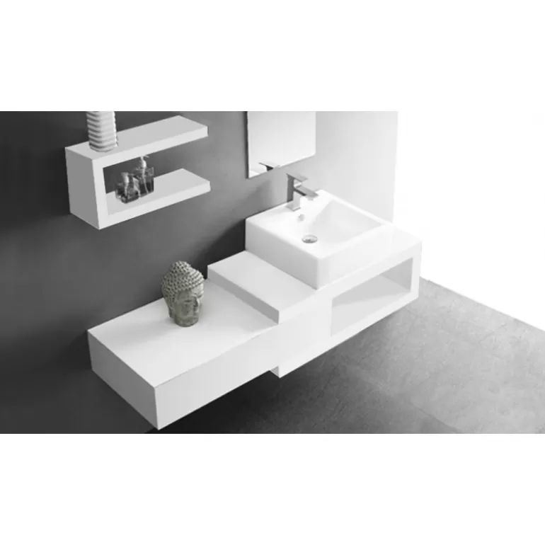 Meuble de salle de bain simple vasque bicolore - Carmen 150cm<Meubles Moss Clearance