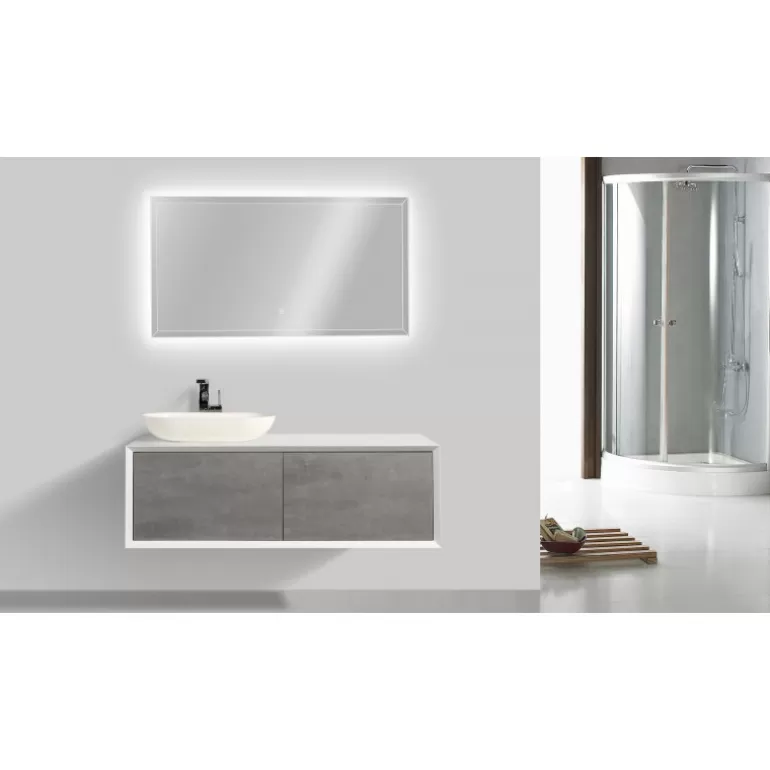 Meuble de salle de bain simple vasque effet - Fiona 120cm<Meubles Moss Flash Sale