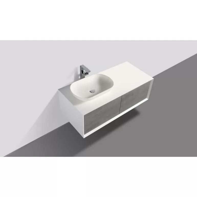 Meuble de salle de bain simple vasque effet - Fiona 120cm<Meubles Moss Flash Sale