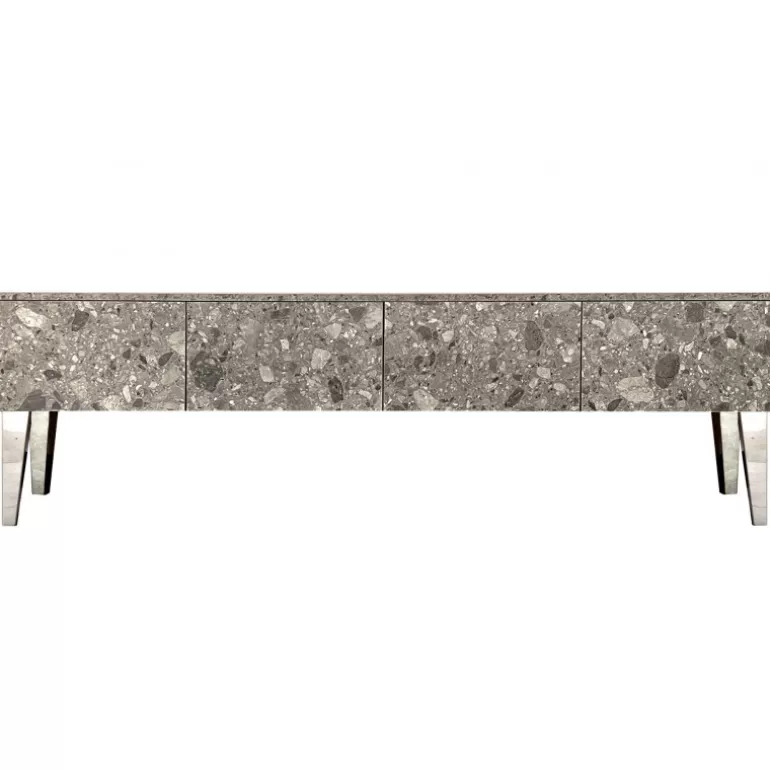 Meuble TV 4 portes design suspendu ou sur pieds - Alex 200cm<Meubles Moss Online